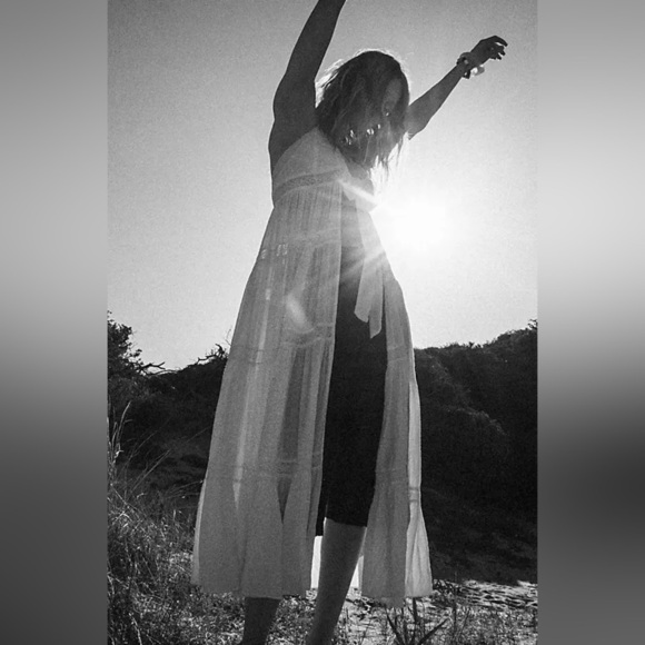 Free People Lorelai Maxi Top White/Ivory Bohemian Halter Top Medium NWT - Picture 14 of 14